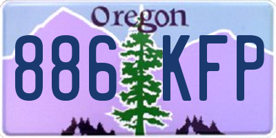 OR license plate 886KFP