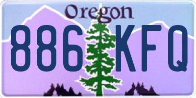 OR license plate 886KFQ