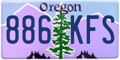 OR license plate 886KFS