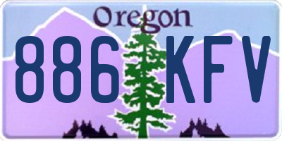 OR license plate 886KFV