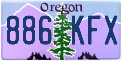 OR license plate 886KFX