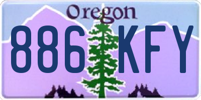 OR license plate 886KFY