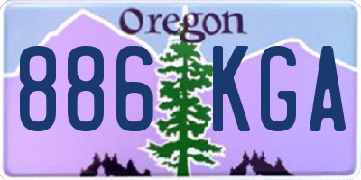 OR license plate 886KGA