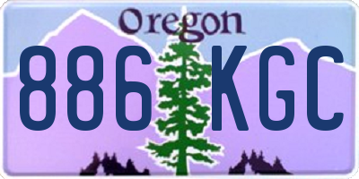 OR license plate 886KGC