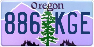 OR license plate 886KGE