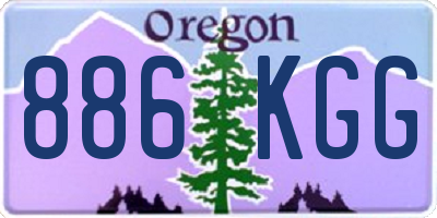 OR license plate 886KGG