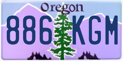 OR license plate 886KGM