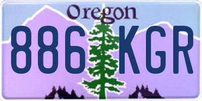 OR license plate 886KGR