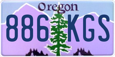 OR license plate 886KGS
