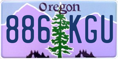 OR license plate 886KGU