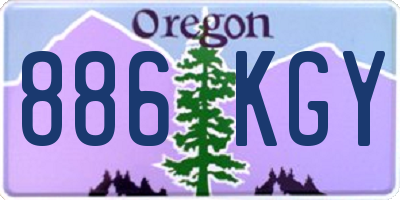OR license plate 886KGY