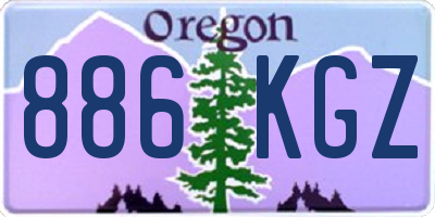 OR license plate 886KGZ