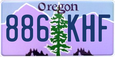 OR license plate 886KHF