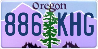 OR license plate 886KHG