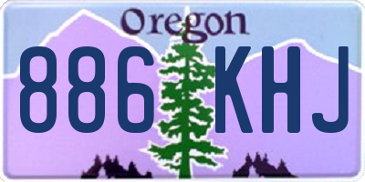OR license plate 886KHJ