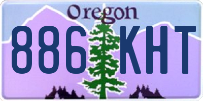 OR license plate 886KHT