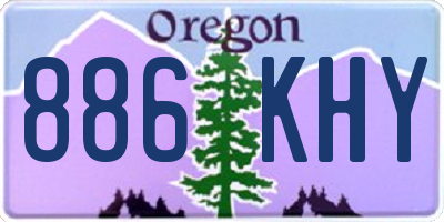 OR license plate 886KHY