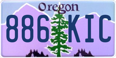 OR license plate 886KIC