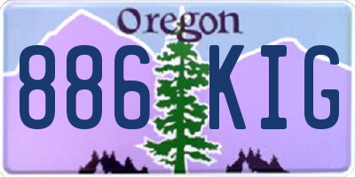 OR license plate 886KIG
