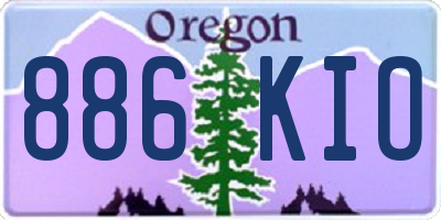 OR license plate 886KIO