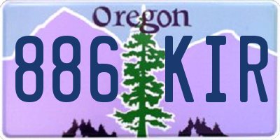OR license plate 886KIR