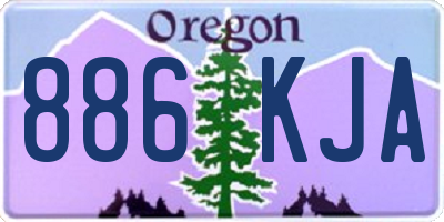 OR license plate 886KJA