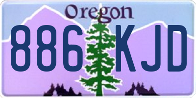 OR license plate 886KJD