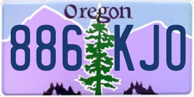 OR license plate 886KJO