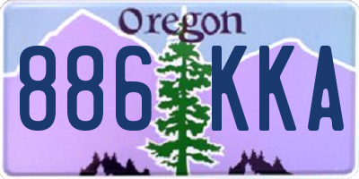 OR license plate 886KKA