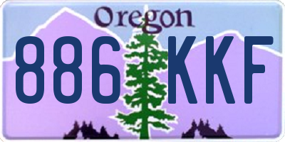 OR license plate 886KKF