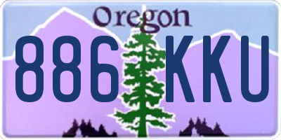 OR license plate 886KKU