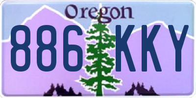 OR license plate 886KKY