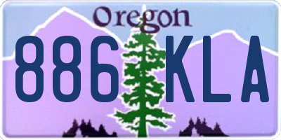 OR license plate 886KLA