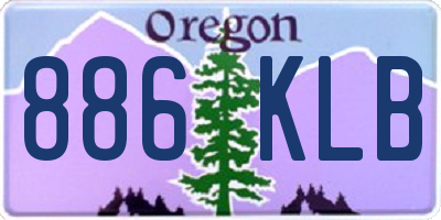 OR license plate 886KLB