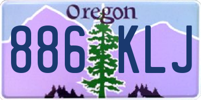 OR license plate 886KLJ