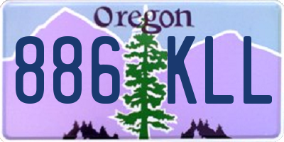OR license plate 886KLL