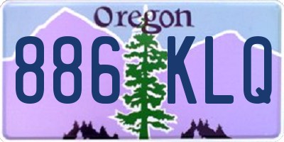 OR license plate 886KLQ