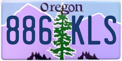 OR license plate 886KLS