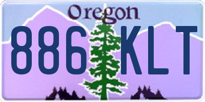 OR license plate 886KLT