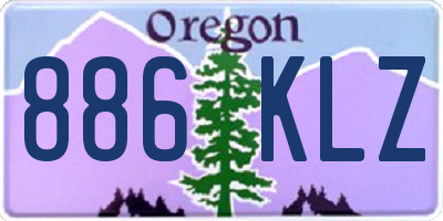 OR license plate 886KLZ