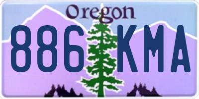 OR license plate 886KMA