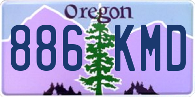 OR license plate 886KMD