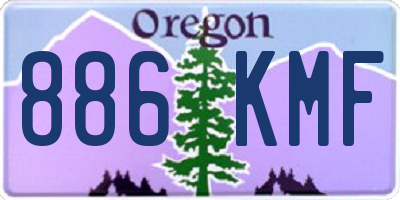 OR license plate 886KMF