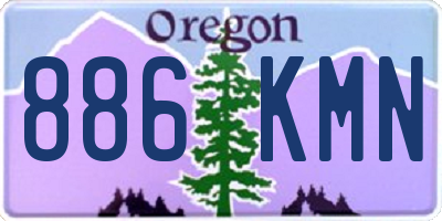 OR license plate 886KMN