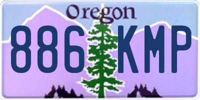 OR license plate 886KMP