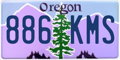 OR license plate 886KMS