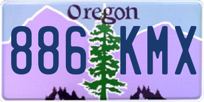 OR license plate 886KMX