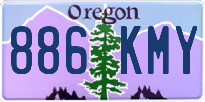 OR license plate 886KMY