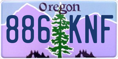 OR license plate 886KNF