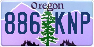 OR license plate 886KNP